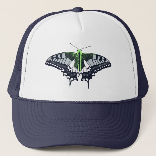 Agender Flag Swallowtail Butterfly Trucker Pet (Voorkant)