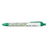 AGENDER FLORAL PATROON LGBTQ CUSTOM MONOGRAM ZWARTE INKT PEN (Bovenkant)