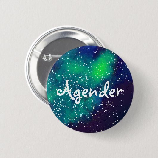Agender  Galaxy Identity Ronde Button 5,7 Cm (Voorkant /achterkant)