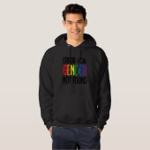 Agender Non Binary Pride Error 404 Gender Not Foun Hoodie (Voorkant volledig)