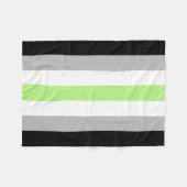 Agender Pride Flag Fleece Deken (Voorkant (Horizontaal))