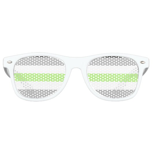 Agender Pride Flag Retro Zonnebril (Voorkant)