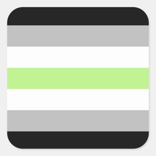 Agender Pride Flag Vierkante Sticker (Voorkant)