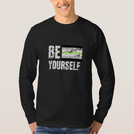Agender Pride Shirt Pride Flag ben je zelf (Voorkant)