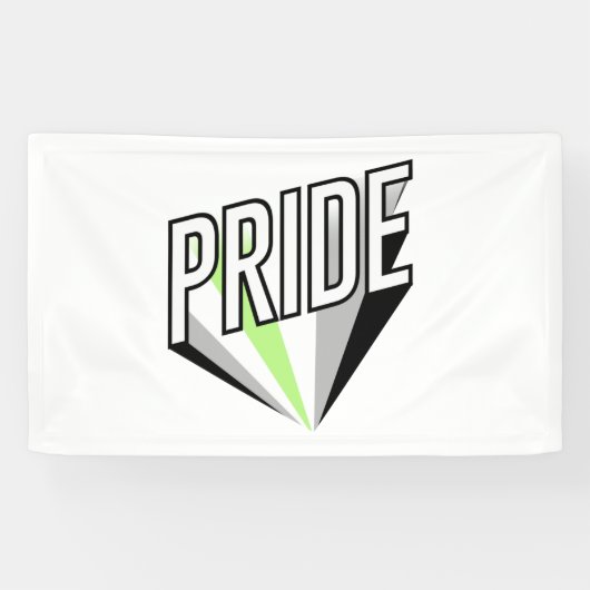 Agender Pride-uitbarsting Spandoek (Horizontaal)