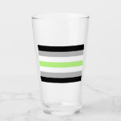 Agender Pride-vlag Glas (Voorkant)