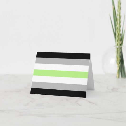 Agender Pride Vlag Kaart (Voorkant)