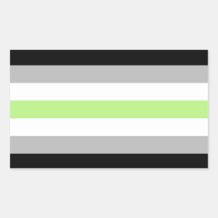Agender Pride Vlag Rechthoekige Sticker