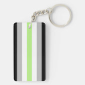 Agender Pride-vlag Sleutelhanger (achterkant)