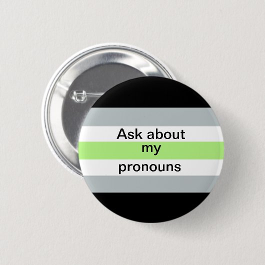 Agender Pronoun Ask Button (Voorkant /achterkant)