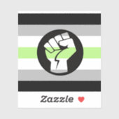 Agender Protestvlag Sticker (Vel)