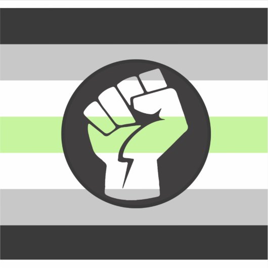 Agender Protestvlag Sticker (Voorkant)