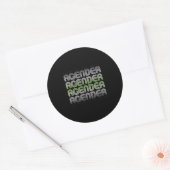 Agender Retro Pride Ronde Sticker (Envelop)