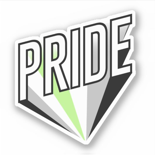 Agender trots barst sticker (Voorkant)