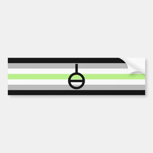 Agender trots bumpersticker (Voorkant)