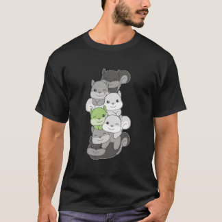 Agender Vlag Pride Maand Lgbtq Agender Eekhoorn T-shirt
