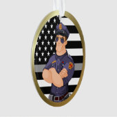 Agent correctionnel de ligne mince gris (devant)