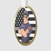 Agent correctionnel de ligne mince gris (devant)