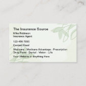agent d'assurance Modèle Carte de visite moderne (Devant)