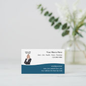 Agent d'assurance Photo Carte de visite Design (Debout devant)