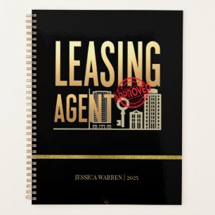 Agent de location élégant noir et or – Personnalis