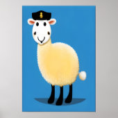 Agent de police des moutons | AI Art Poster (Devant)