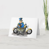 Agent De Police Écrivant Un Billet Cartes De Voeux (Devant)