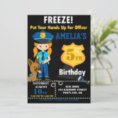 Agent de police invitation fêtes (Debout devant)