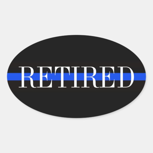 AGENT DE POLICE RETRAITÉ OVAL BUMPER STICKER (Devant)