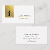 Agent de prêt bancaire notaire Carte de visite Gol (Devant / Derrière)