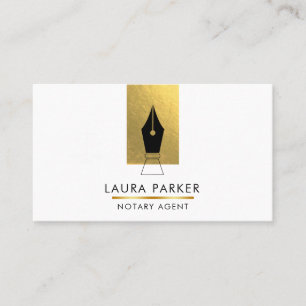 Agent de prêt bancaire notaire Carte de visite Gol