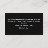 Agent de prêt carte de visite / Realtor (Dos)