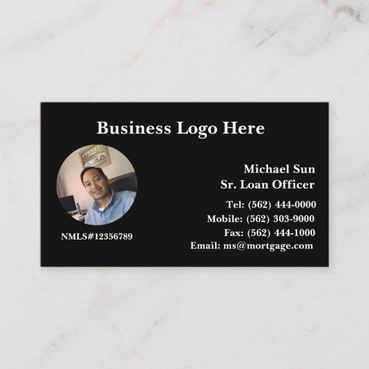 Agent de prêt carte de visite / Realtor (Devant)