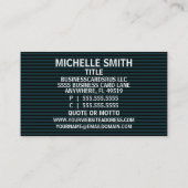 Agent de prêt Élégant Carte de visite de bande (Dos)