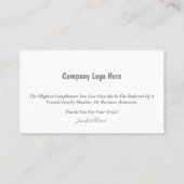 Agent de prêt / Hypothèque / Carte de visite immob (Dos)