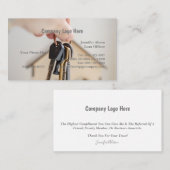 Agent de prêt / Hypothèque / Carte de visite immob (Devant / Derrière)