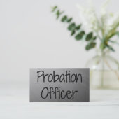 Agent de probation Carte de visite Silver (Debout devant)