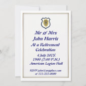 Agent de probation juvénile Invitation à la retrai (Dos)