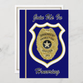 Agent de probation juvénile Invitation à la retrai (Devant / Derrière)