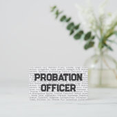 Agent de probation Mots juridiques Carte de visite (Debout devant)