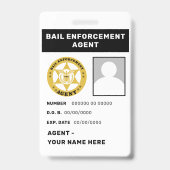 AGENT DE RECOUVREMENT DE CAUTION Badge (Arrière)