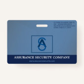 Agent de sécurité privée Badge d'identité photo (Dos)