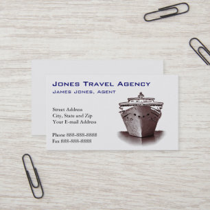 Agent de voyage Carte de visite de l'Agence des na