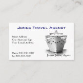 Agent de voyage Carte de visite de l'Agence des na (Devant)