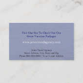 Agent de voyage Carte de visite de l'Agence des na (Dos)
