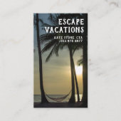 Agent de voyage Carte de visite de vacances Tropic (Devant)