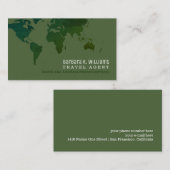 Agent de voyage Carte de visite gris moderne (Devant / Derrière)