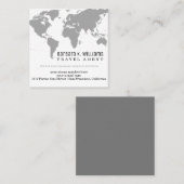 Agent de voyage Carte de visite moderne avec World (Devant / Derrière)