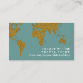 Agent de voyage Carte de visite moderne poussiéreu (Devant)