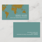 Agent de voyage Carte de visite moderne poussiéreu (Devant / Derrière)